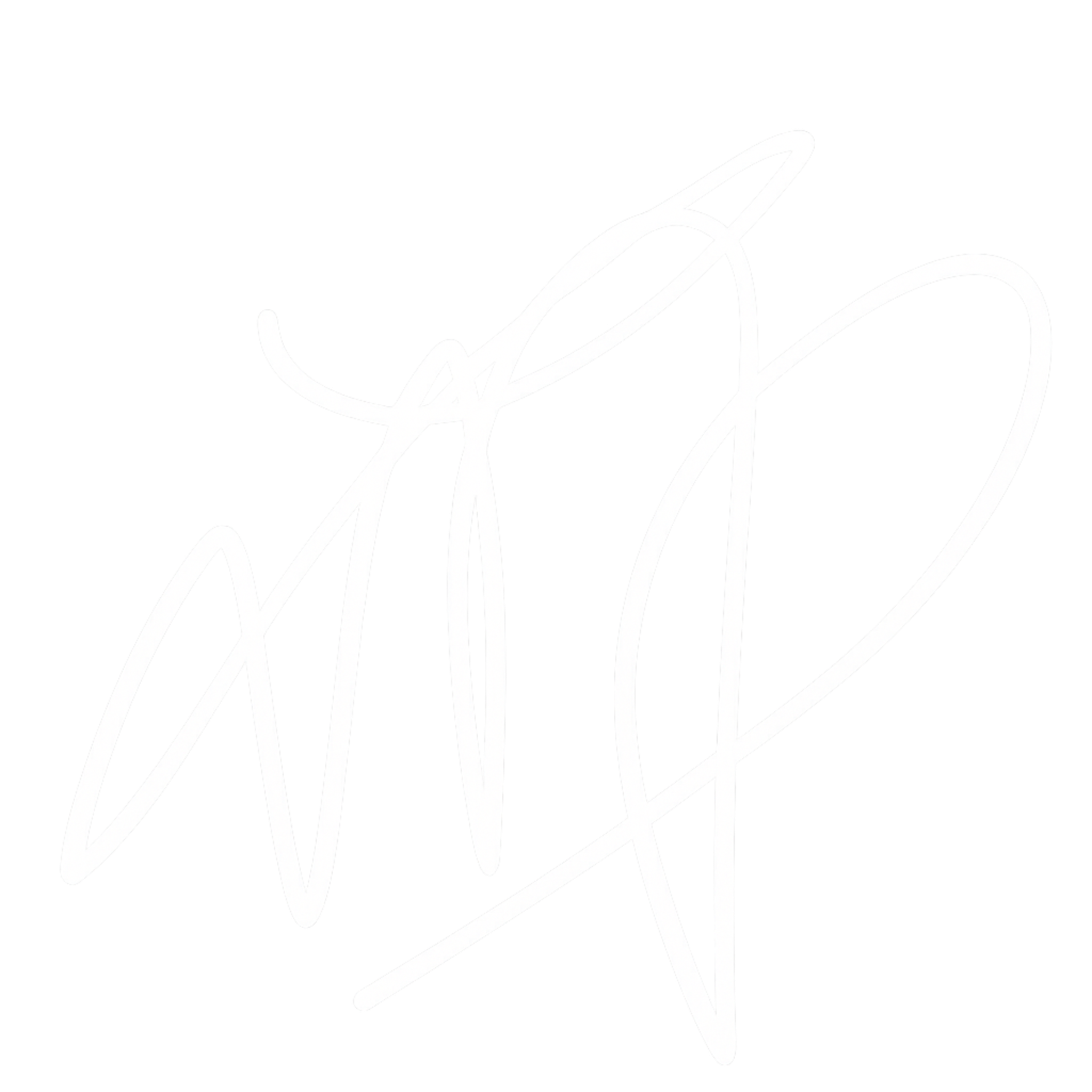 Schwarze Hintergrundtransparenz mit einem abstrakten, geschwungenen Signatur- oder Linienmuster in Weiß, das organisch ineinander verschlungene Kurven und Bögen zeigt und einen künstlerischen, handschriftlich-dynamischen Eindruck vermittelt.